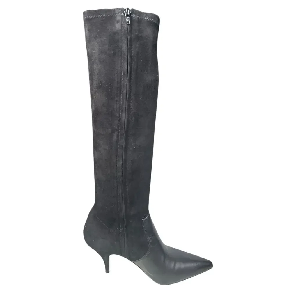 Tory Burch Women’s Georgina Black Leather Stretch Pointed Toe Boot Size US 8.5